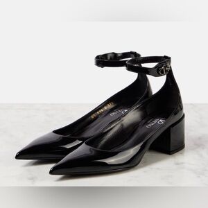 New Valentino Garavani VLOGO Lockette Ankle Strap Pump 50mm Sz 37.5 $1050